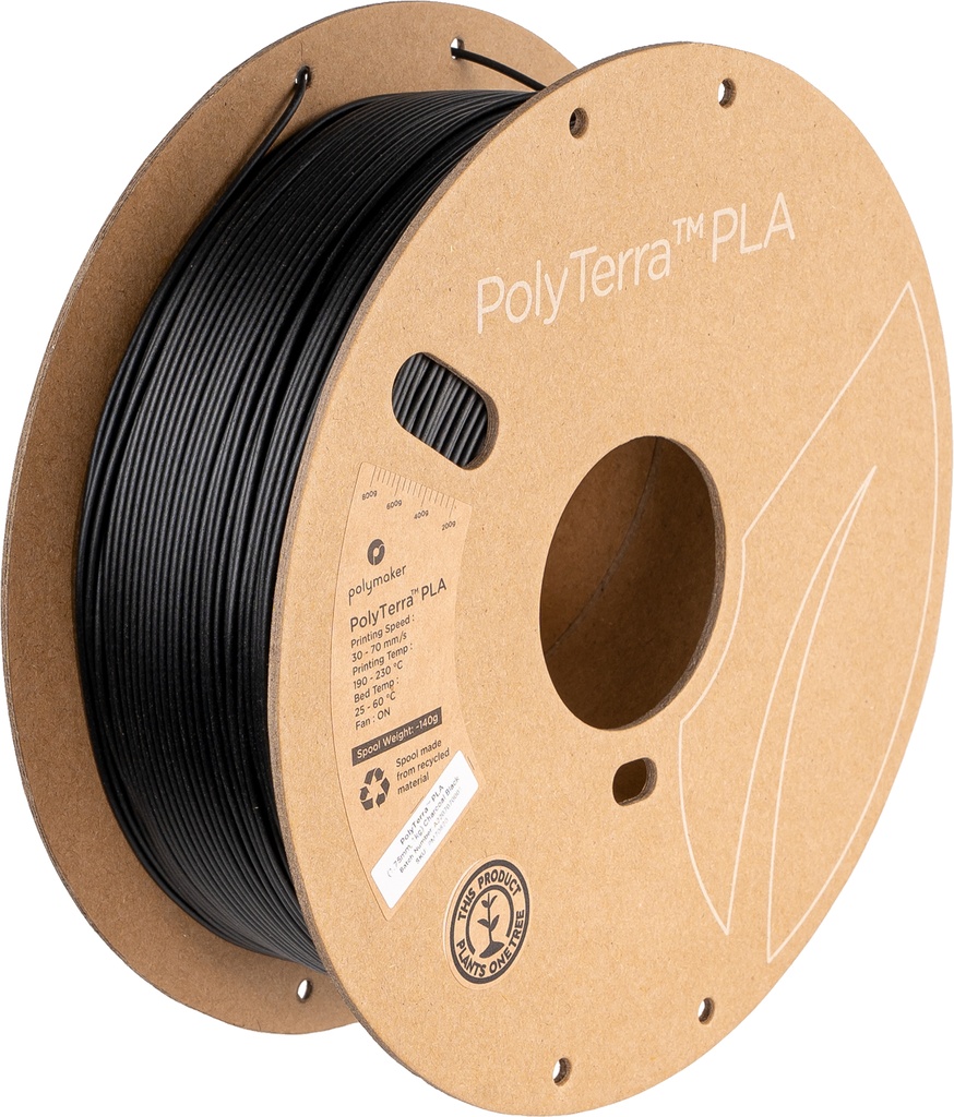 [109423440185] Polymaker PA04007 3D-printmateriaal Polymelkzuur Zwart 3 kg