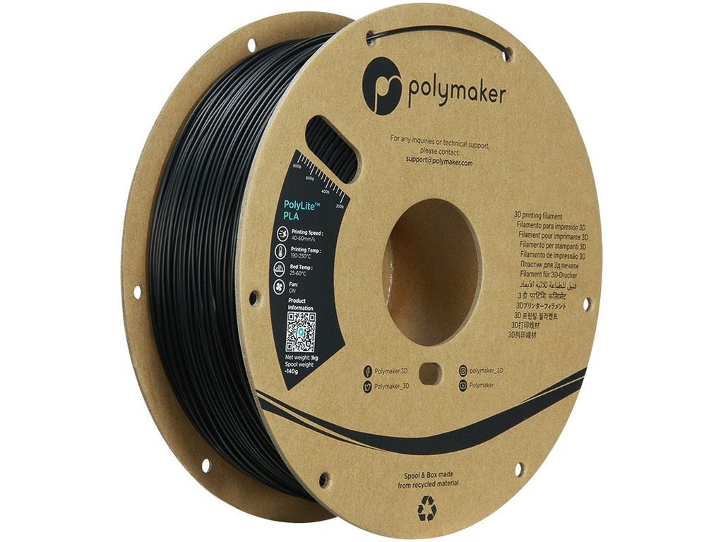 [109423440194] POLYMAKER PLA 1,75mm BLACK 1kg