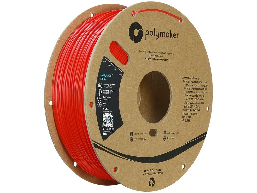 POLYMAKER PLA 1,75mm RED 1kg