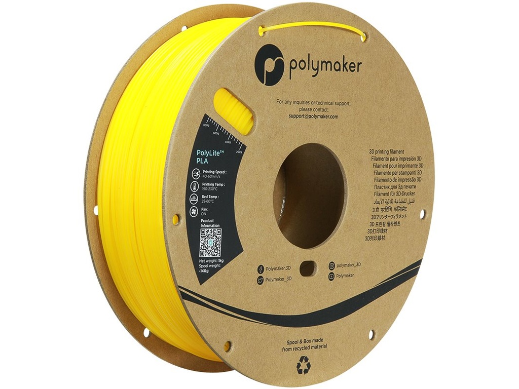[109423440200] POLYMAKER PLA 1,75mm YELLOW 1kg