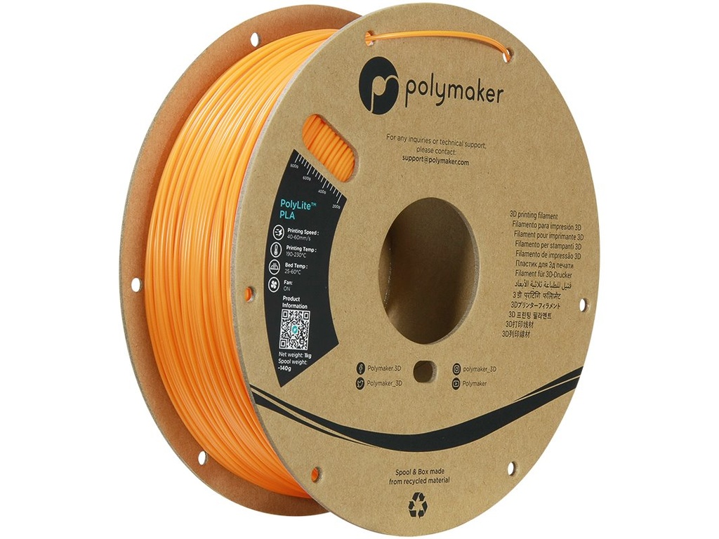 POLYMAKER PLA 1,75mm ORANGE 1kg