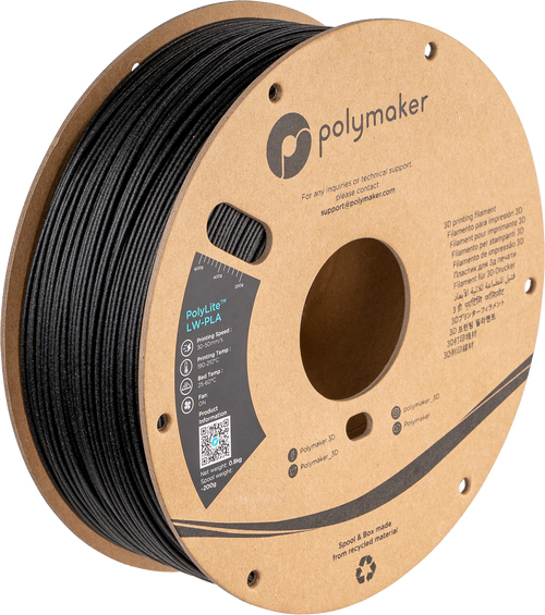 [109423440209] Polymaker PA08001 3D-printmateriaal Polymelkzuur Zwart 800 g