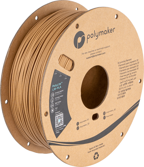 [109423440212] Polymaker PA08004 3D-printmateriaal Polymelkzuur Hout 800 g