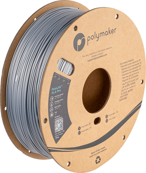 [109423440221] Polymaker PA07007 3D-printmateriaal Polymelkzuur Metallic zilver 1 kg