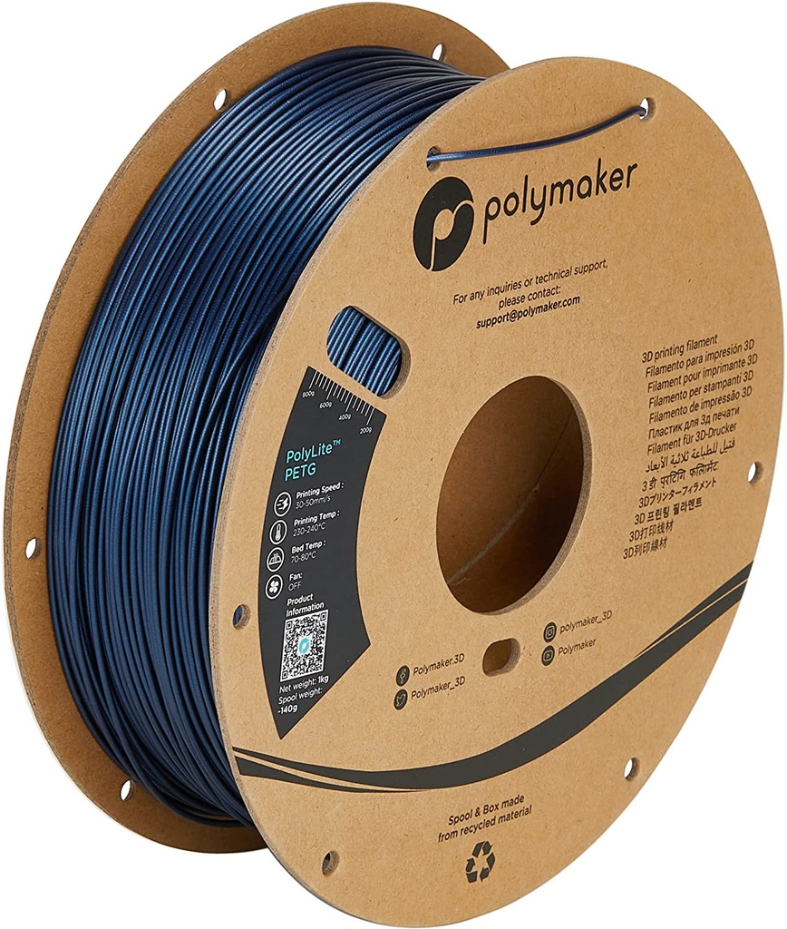 [109423440243] Polymaker PB01034 3D-printmateriaal Polyethyleentereftalaatglycol (PETG) Blauw 1 kg