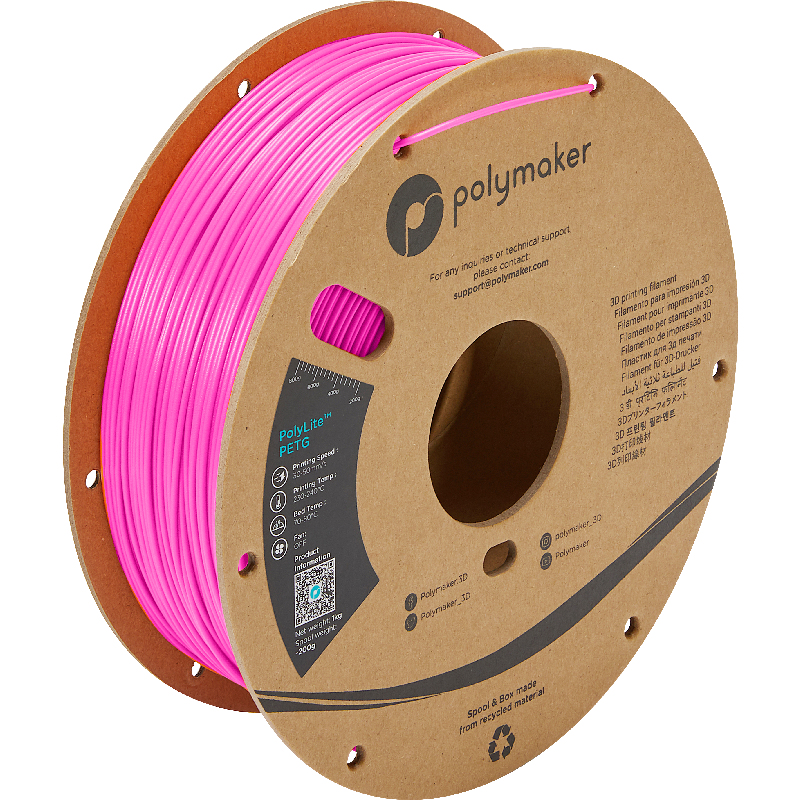 [109423440245] Polymaker PB01039 3D-printmateriaal Polyethyleentereftalaatglycol (PETG) Magenta 1 kg