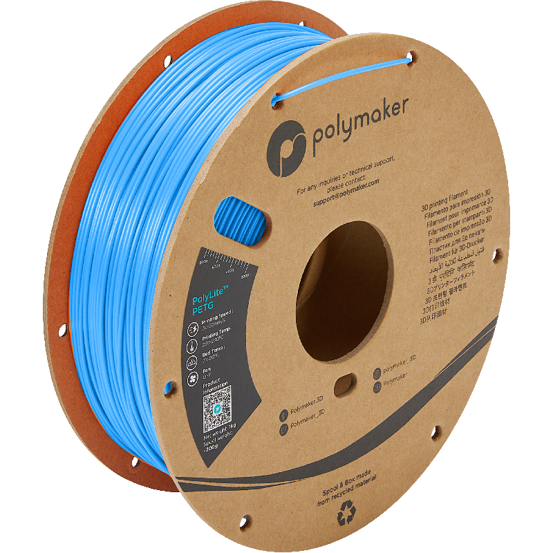 [109423440247] Polymaker PB01042 3D-printmateriaal Polyethyleentereftalaatglycol (PETG) Blauw 1 kg