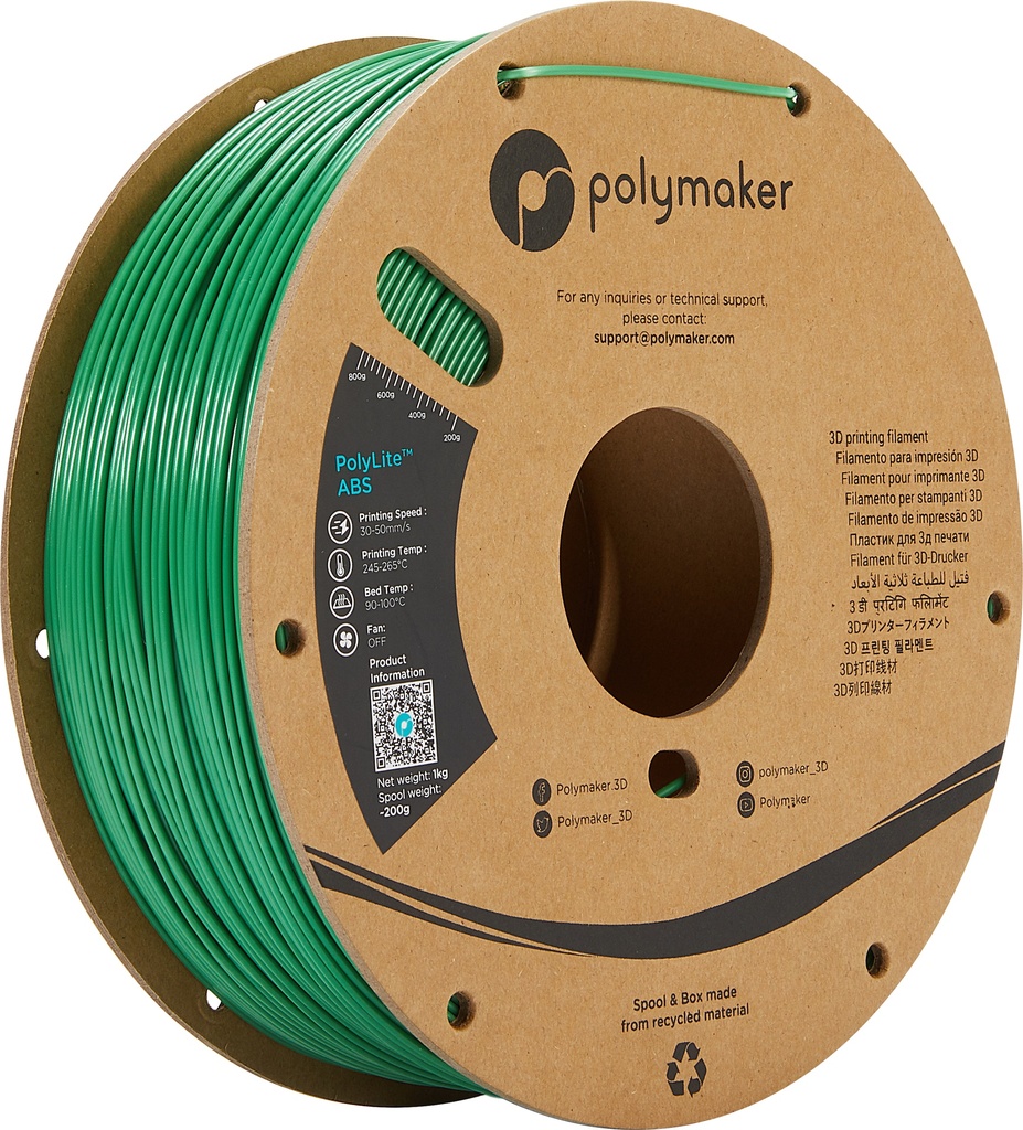 [109423440258] Polymaker PE01005 3D-printmateriaal ABS Groen 1 kg