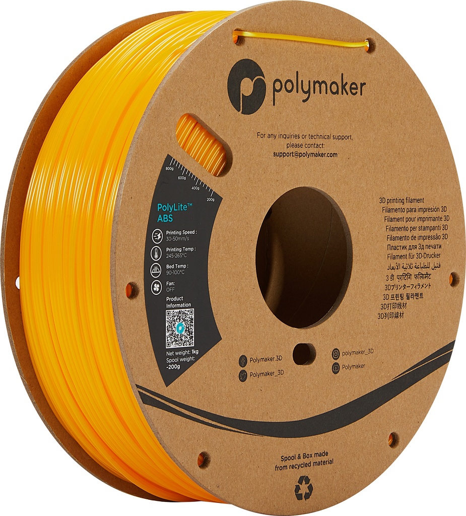 [109423440259] Polymaker PE01006 3D-printmateriaal ABS Geel 1 kg