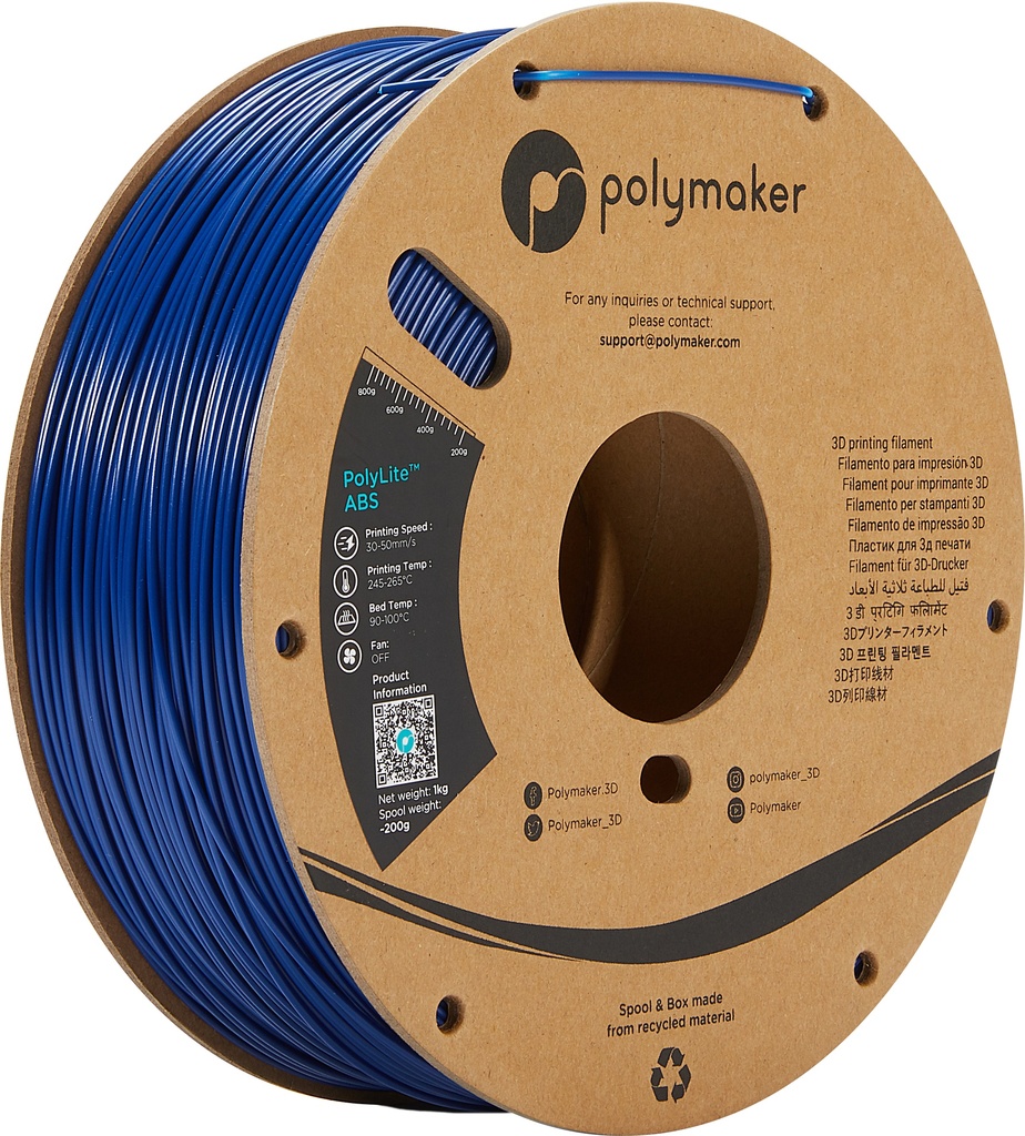[109423440260] Polymaker PE01007 3D-printmateriaal ABS Blauw 1 kg