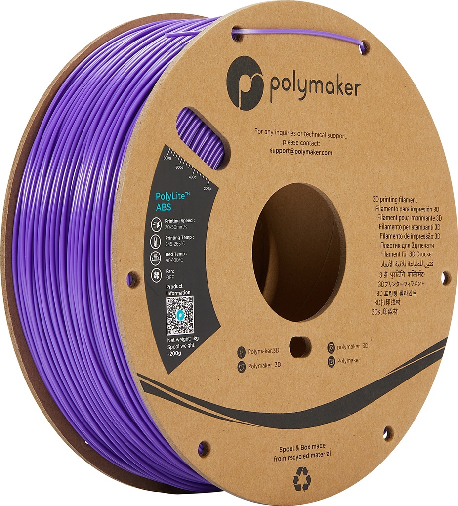 [109423440261] Polymaker PE01008 3D-printmateriaal ABS Paars 1 kg