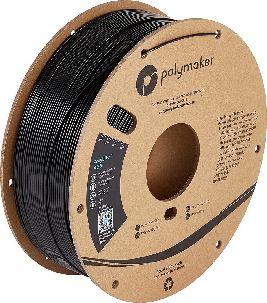 [109423440266] Polymaker PE01033 3D-printmateriaal ABS Zwart 3 kg