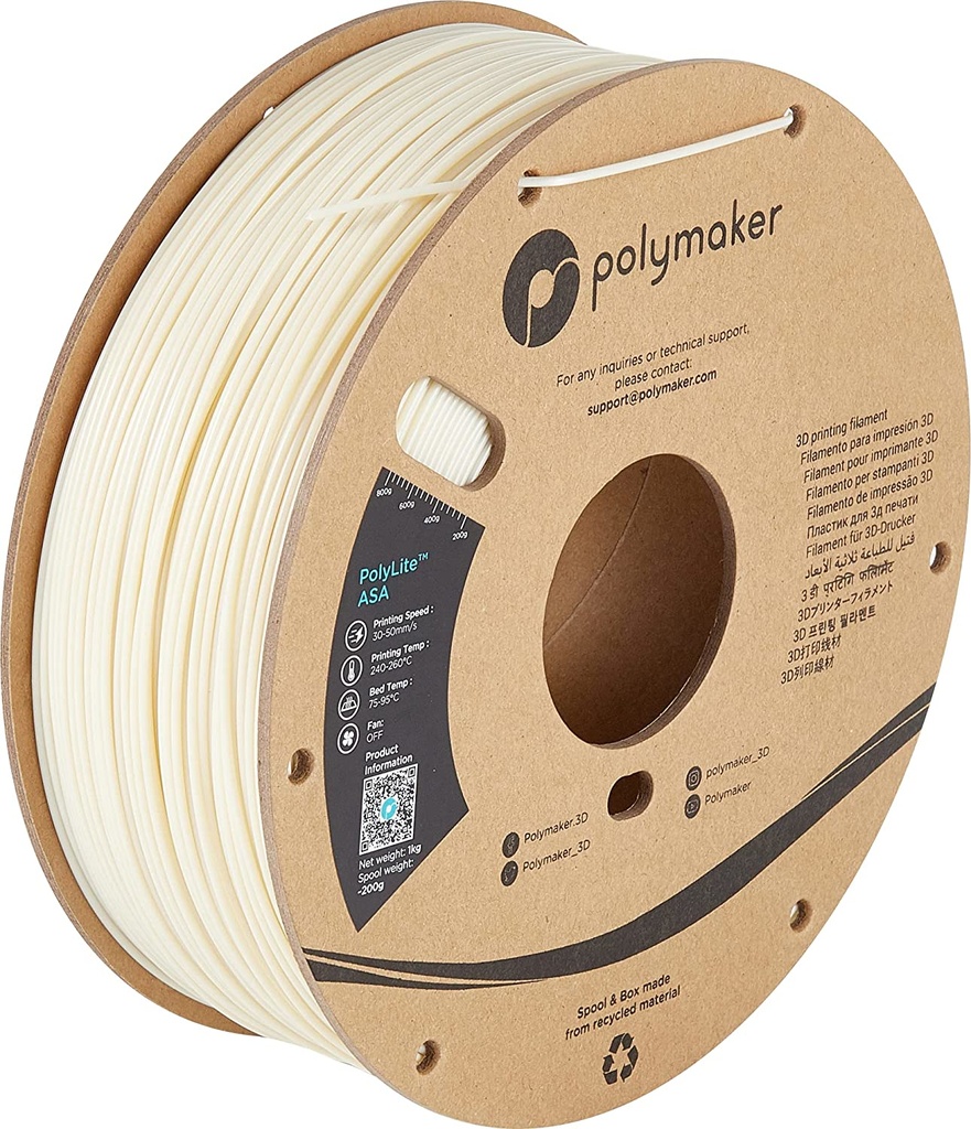 [109423440279] Polymaker PF01006 3D-printmateriaal Acrylonitril-styreen-acrylaat (ASA) 1 kg