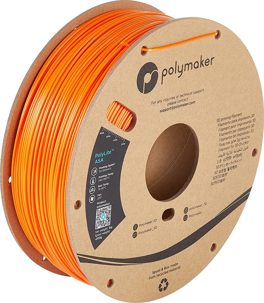 [109423440280] Polymaker PF01007 3D-printmateriaal Acrylonitril-styreen-acrylaat (ASA) Oranje 1 kg