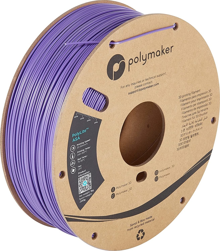 Polymaker PF01008 3D-printmateriaal Acrylonitril-styreen-acrylaat (ASA) Paars 1 kg