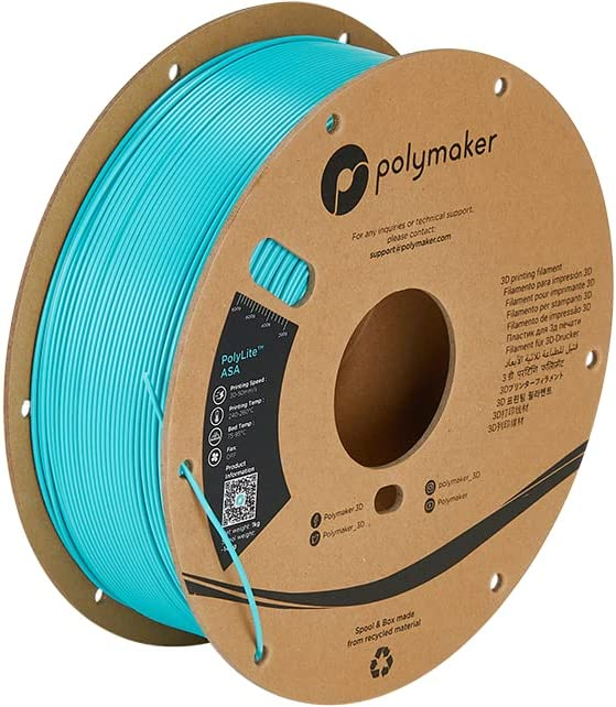 [109423440283] Polymaker PF01029 3D-printmateriaal Acrylonitril-styreen-acrylaat (ASA) Blauwgroen 1 kg