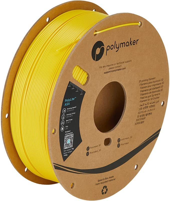 [109423440285] Polymaker PF01031 3D-printmateriaal Acrylonitril-styreen-acrylaat (ASA) Geel 1 kg