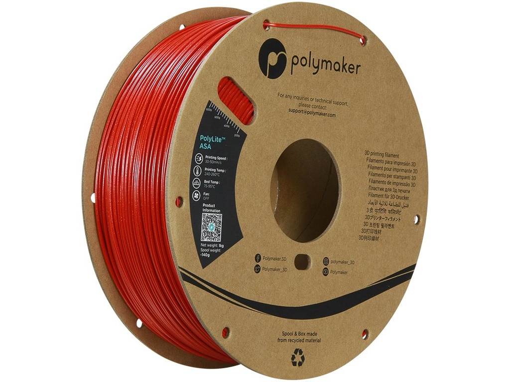 [109423440296] POLYMAKER ASA 1,75mm GALAXY RED 1kg