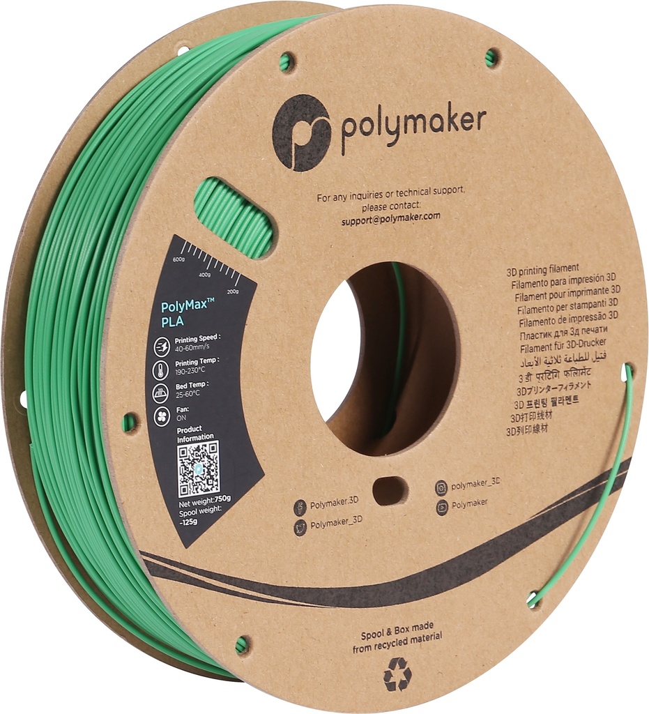 [109423440304] Polymaker PA06006 3D-printmateriaal Polymelkzuur Groen 750 g