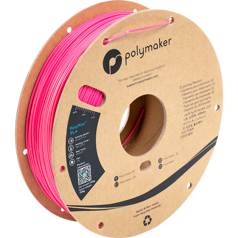 [109423440309] Polymaker PA06029 3D-printmateriaal Polymelkzuur Roze 750 g