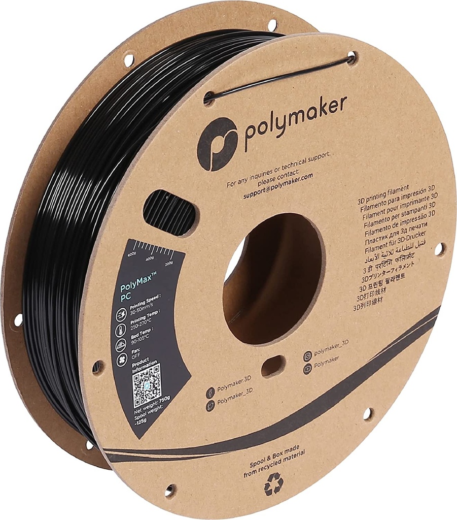 Polymaker PC02007 3D-printmateriaal Polycarbonaat (PC) Zwart 3 kg