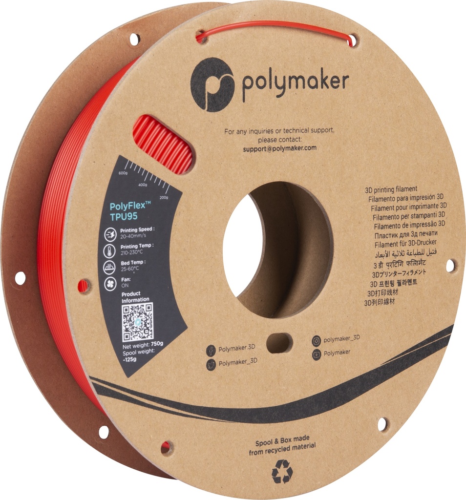 [109423440324] Polymaker PD01003 3D-printmateriaal Rood 750 g