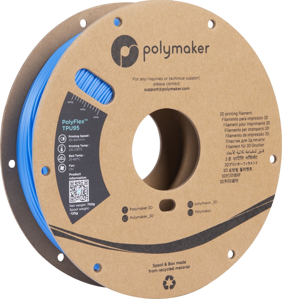 [109423440326] Polymaker PD01005 3D-printmateriaal Blauw 750 g