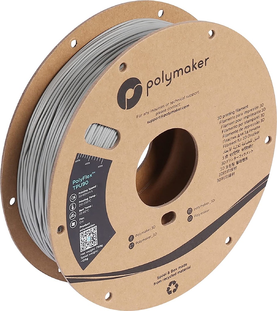 Polymaker PD02003 3D-printmateriaal Grijs 750 g