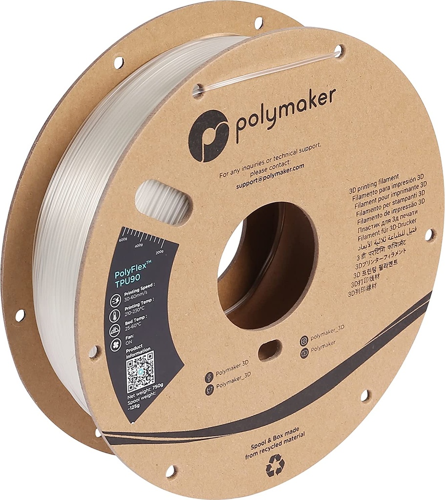 [109423440331] Polymaker PD02004 3D-printmateriaal Transparant 750 g