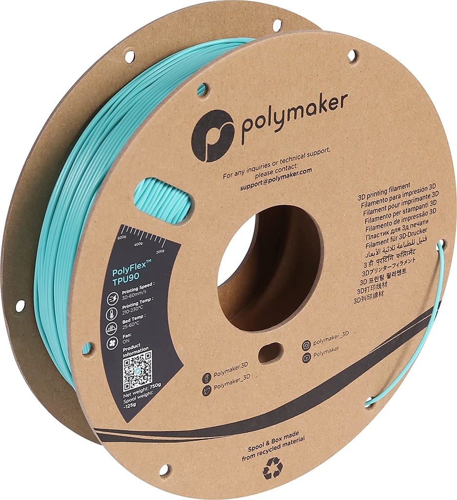 [109423440332] Polymaker PD02005 3D-printmateriaal Blauwgroen 750 g