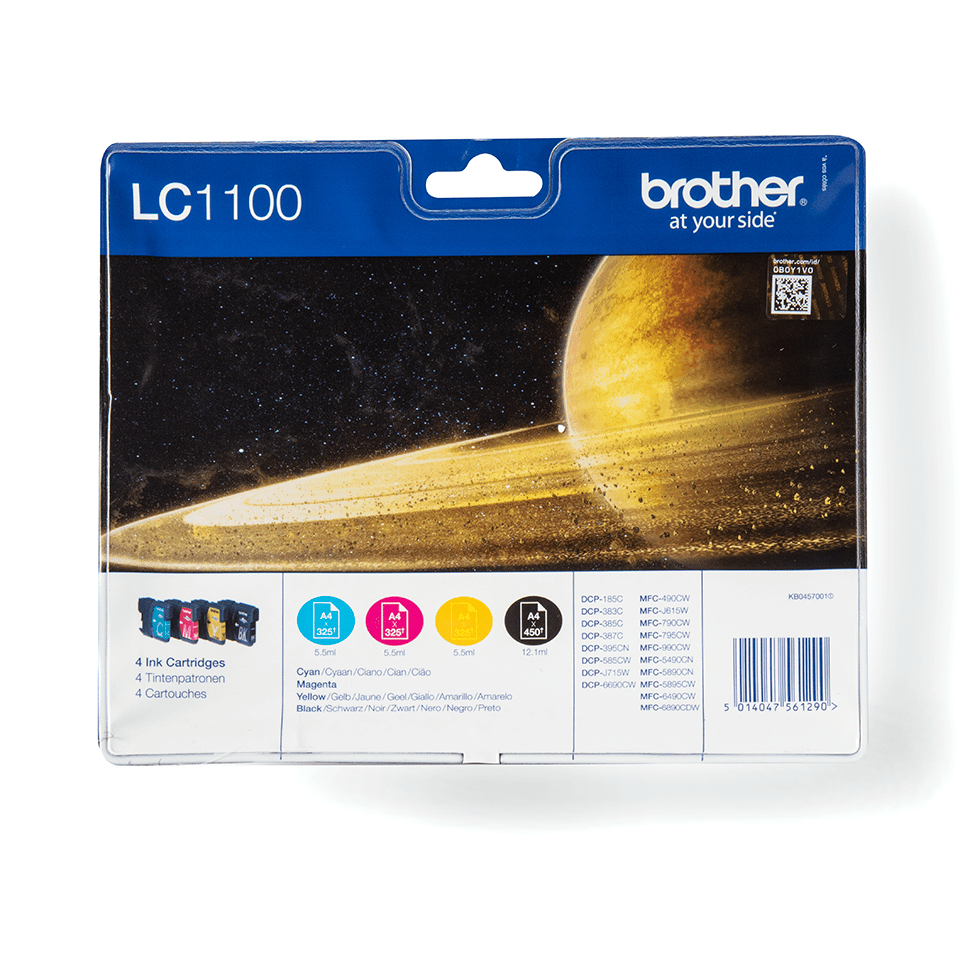 [170005440321] Brother LC1100VALBP inktcartridge 4 stuk(s) Origineel Zwart, Cyaan, Magenta, Geel
