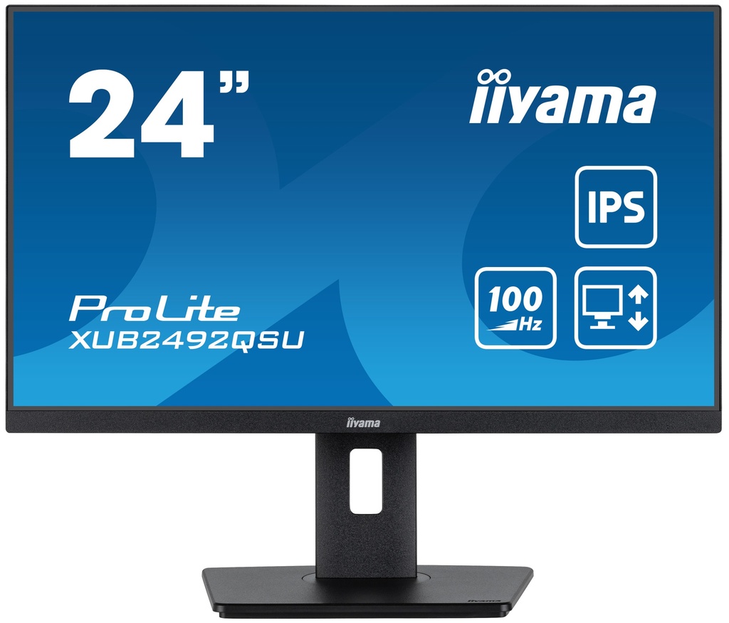 [600714440070] iiyama ProLite XUB2492QSU-B1 computer monitor 60,5 cm (23.8") 2560 x 1440 Pixels Wide Quad HD LED Zwart