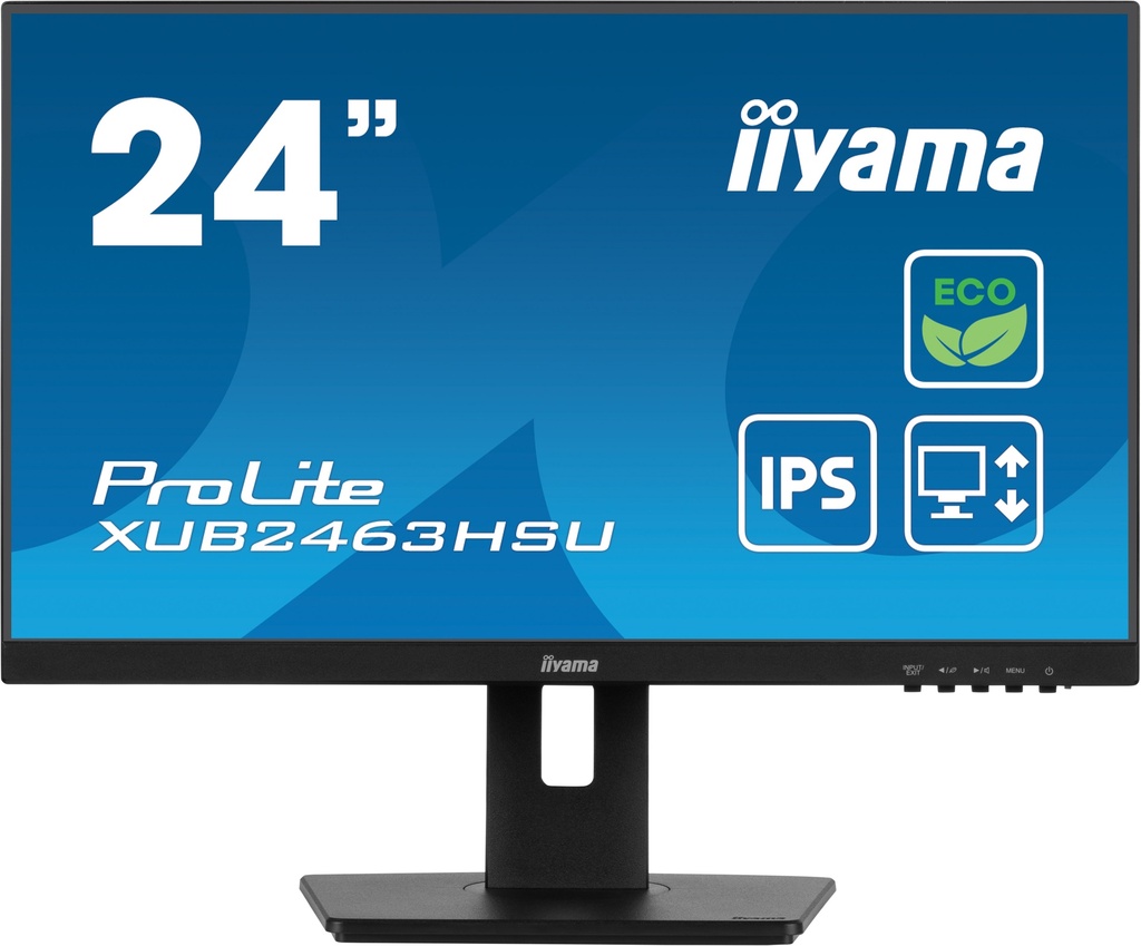[600714440127] iiyama ProLite XUB2463HSU-B1 computer monitor 61 cm (24") 1920 x 1080 Pixels Full HD LED Zwart