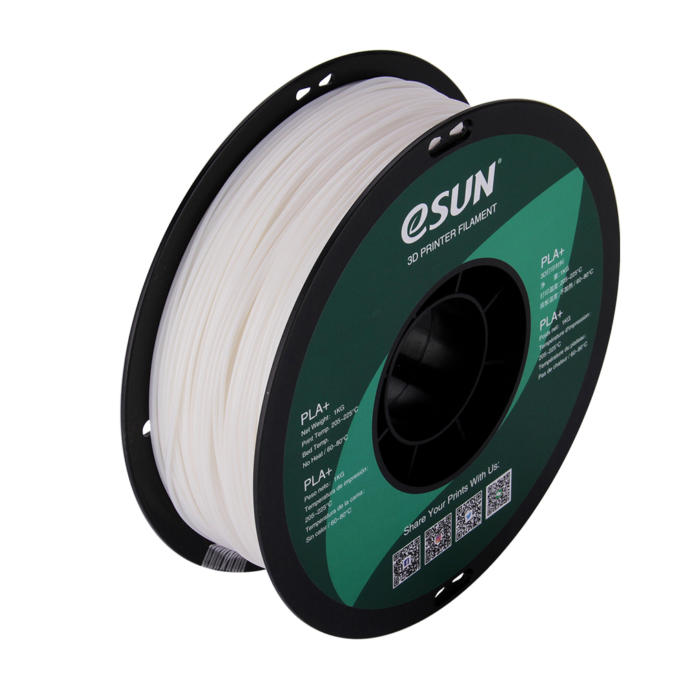 eSUN PLA+175W1 3D-printmateriaal Polymelkzuur-plus (PLA+) Wit 1 kg