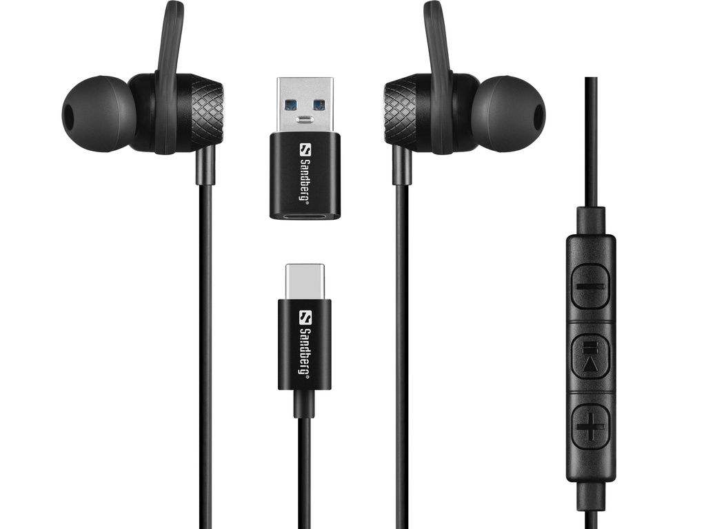 [410811440101] Sandberg USB-C/A In-Earset with Line-Mic