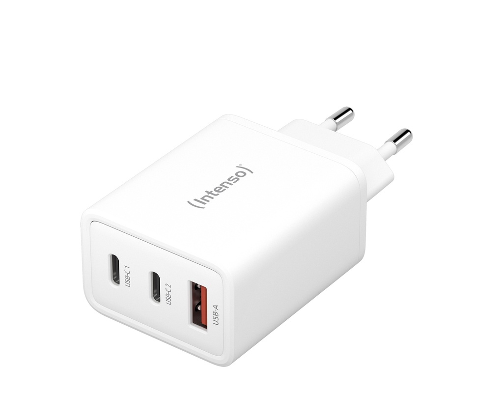 [415180440001] Intenso POWER ADAPTER 1XUSB-A/2XUSB-C/7806512 Universeel Wit AC Snel opladen Binnen