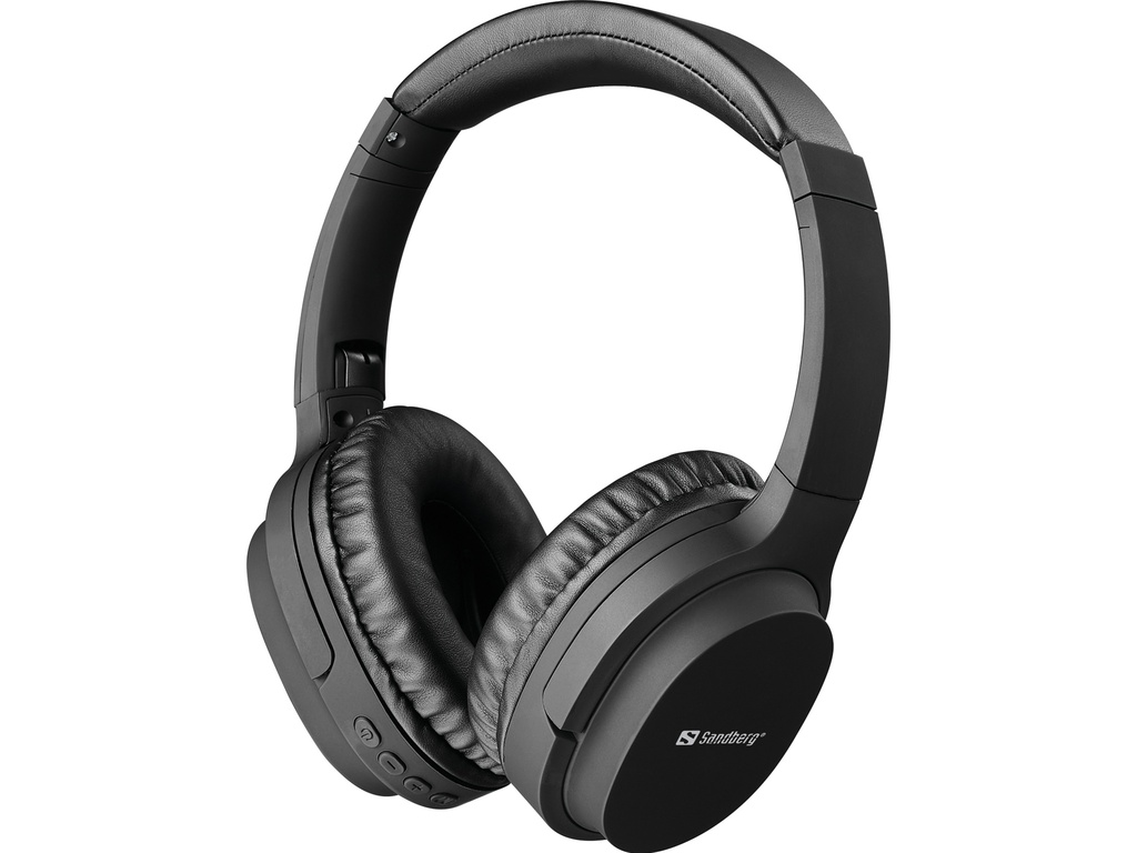 [410811440103] Sandberg 126-37 hoofdtelefoon/headset Bedraad en draadloos Hoofdband Oproepen/muziek USB Type-C Bluetooth Zwart