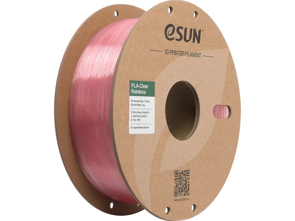 [109866440492] ESUN PLA CLEAR 1,75mm PINK CRYSTAL 1kg