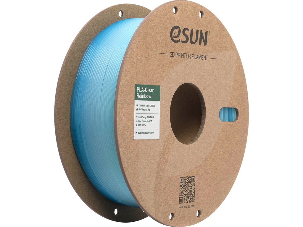 [109866440495] ESUN PLA CLEAR 1,75mm TRANSL BLUE WHITE 1kg