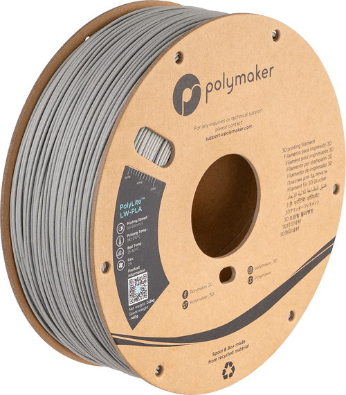 [109423440211] Polymaker PA08003 3D-printmateriaal Polymelkzuur Grijs 800 g