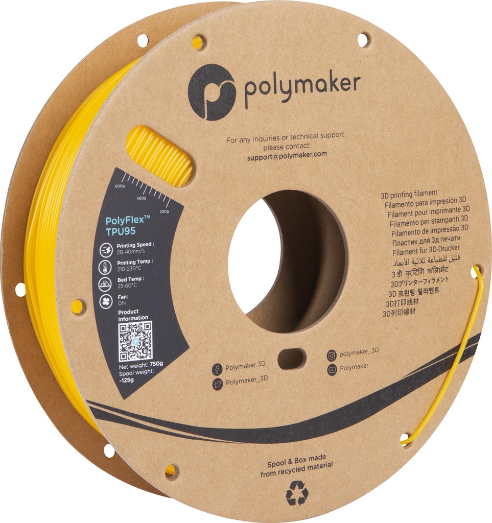 [109423440325] Polymaker PD01004 3D-printmateriaal Geel 750 g