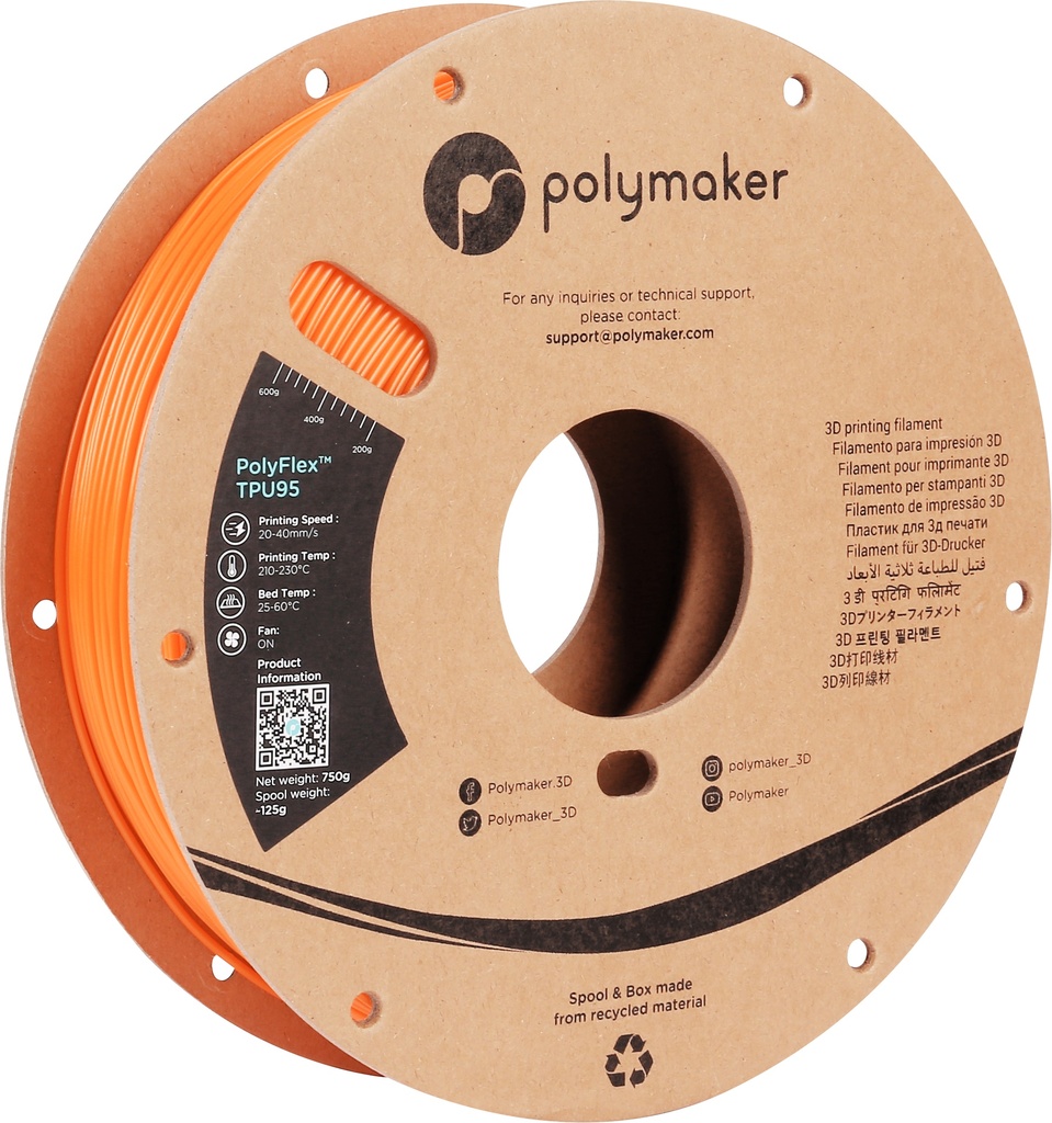 [109423440327] Polymaker PD01006 3D-printmateriaal Oranje 750 g