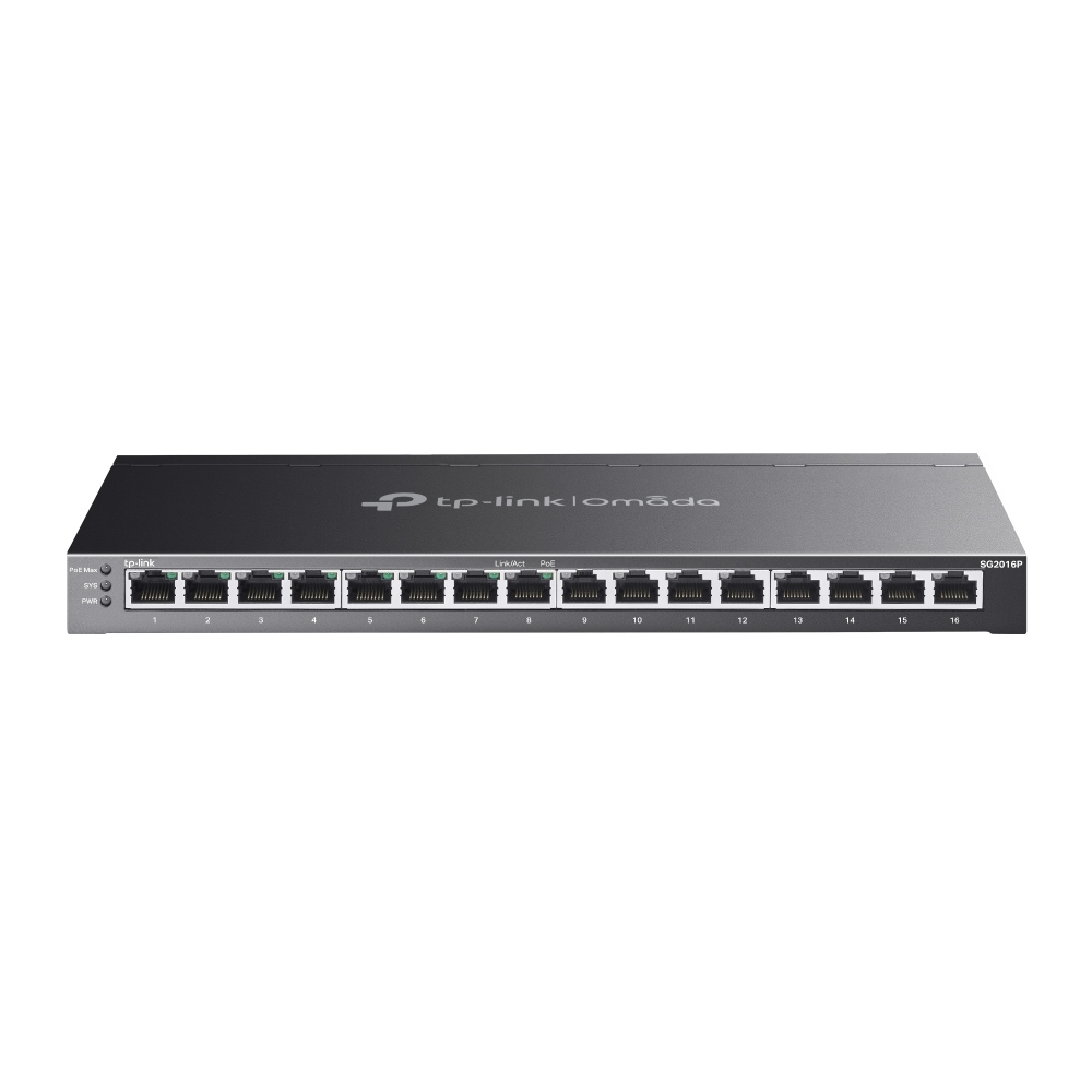 [415748440257] TP-Link Omada SG2016P netwerk-switch Managed L2/L2+ Gigabit Ethernet (10/100/1000) Power over Ethernet (PoE) Zwart