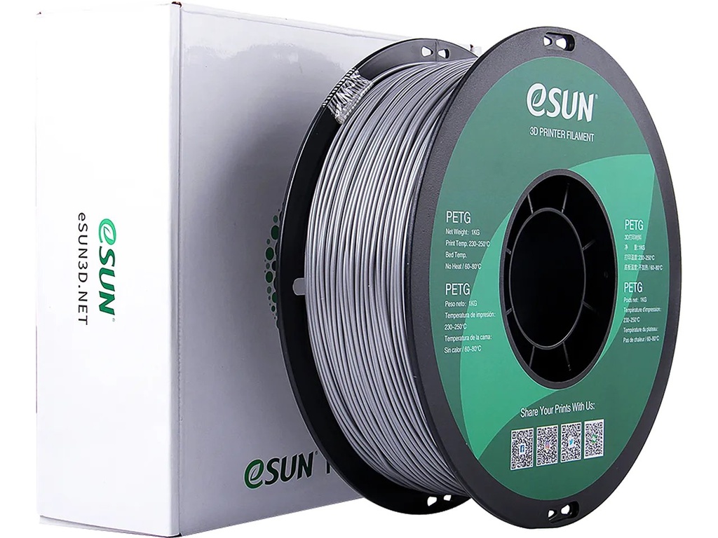 [109866440051] ESUN PETG 1,75mm SOLID SILVER 1kg