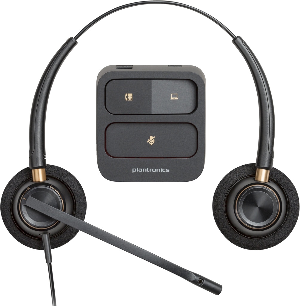[410657440144] Poly EncorePro 520 Binaural Headset met Quick Disconnect