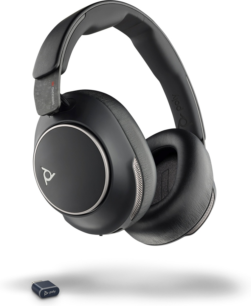 [410657440222] Poly Voyager Surround 80 UC USB-C Headset + USB-C/A-adapter