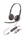 Poly Blackwire 3225 stereo USB-C-headset + 3,5 mm stekker + USB-C/A-adapter (bulk)