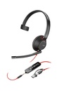 Poly Blackwire 5210 mono USB-C-headset + 3,5 mm stekker + USB-C/A-adapter (bulk)