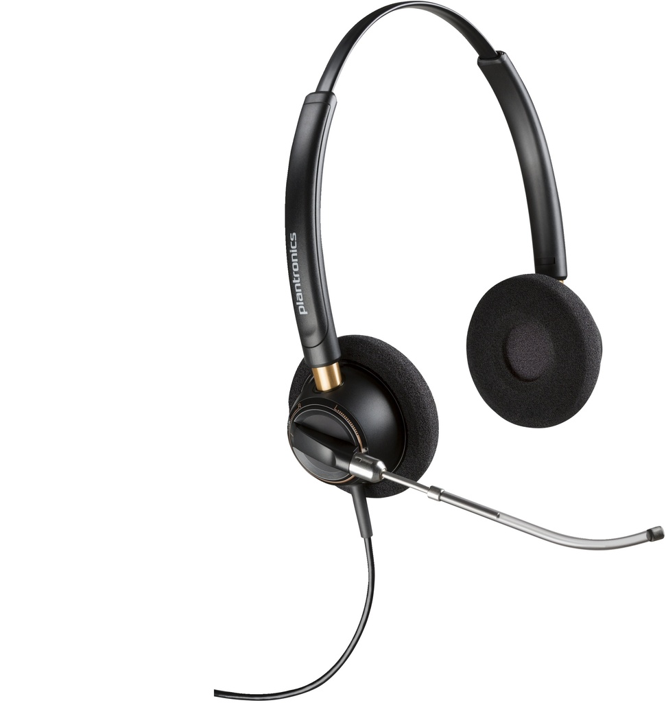 Poly EncorePro 520V Binaural Headset VoiceTube met Quick Disconnect