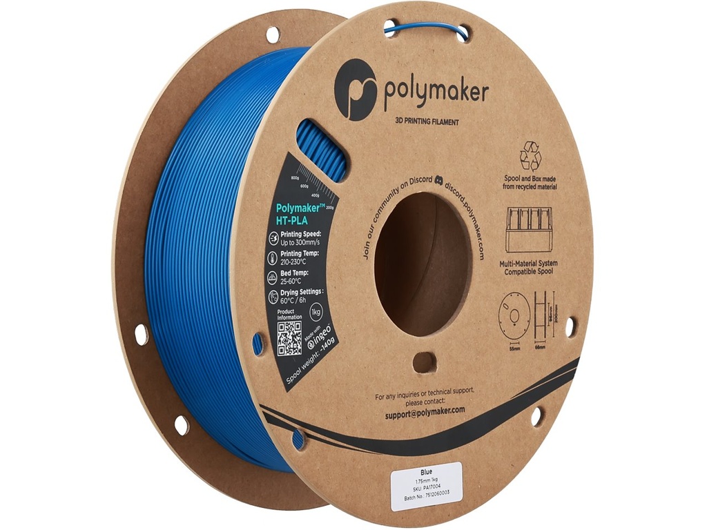 [109423440362] POLYMAKER HT-PLA 1,75mm BLUE 1kg